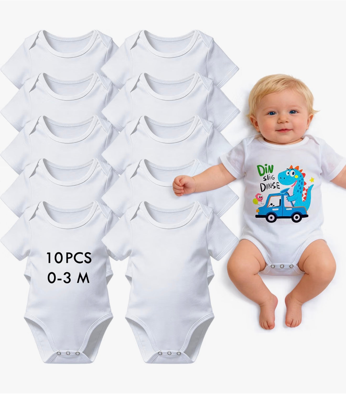 Personalized Baby Bodysuit | Custom Baby Onesie | Name, Photo or Design | 0–3 Months