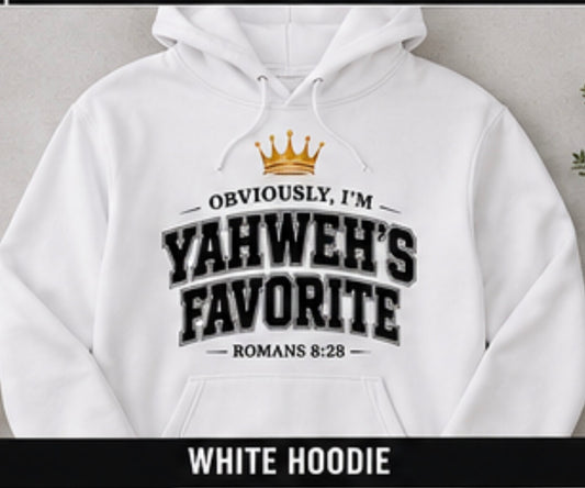 Obviously, I’m Yahweh’s Favorite Hoodie | Romans 8:28 | Christian Faith Pullover Hoodie