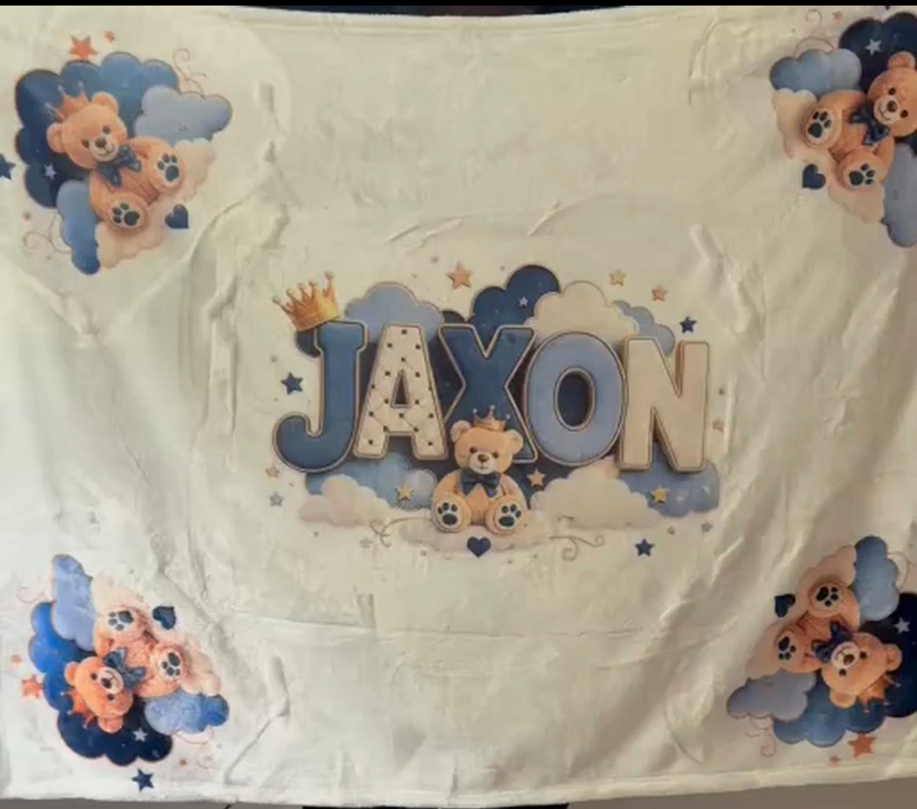 Personalized Baby Blanket with Custom Center Image